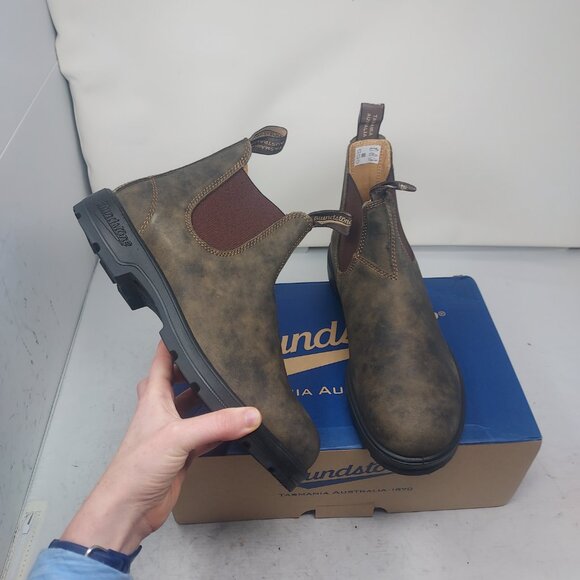 Blundstone MENS AU 8.5 US 9.5  Chelsea Rustic Brown Boot - Picture 1 of 8